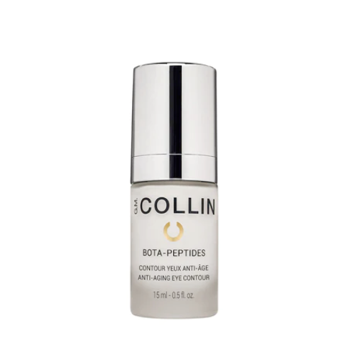 A bottle of G.M. Collin Bota-Peptide Eye Contour cream designed for anti-aging around the eyes.