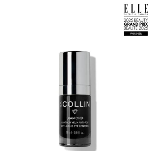 Diamond Eye Contour Cosmetic bottle with 'Collin' branding on a white background, featuring the Elle 2025 Beauty Grand Prix award.